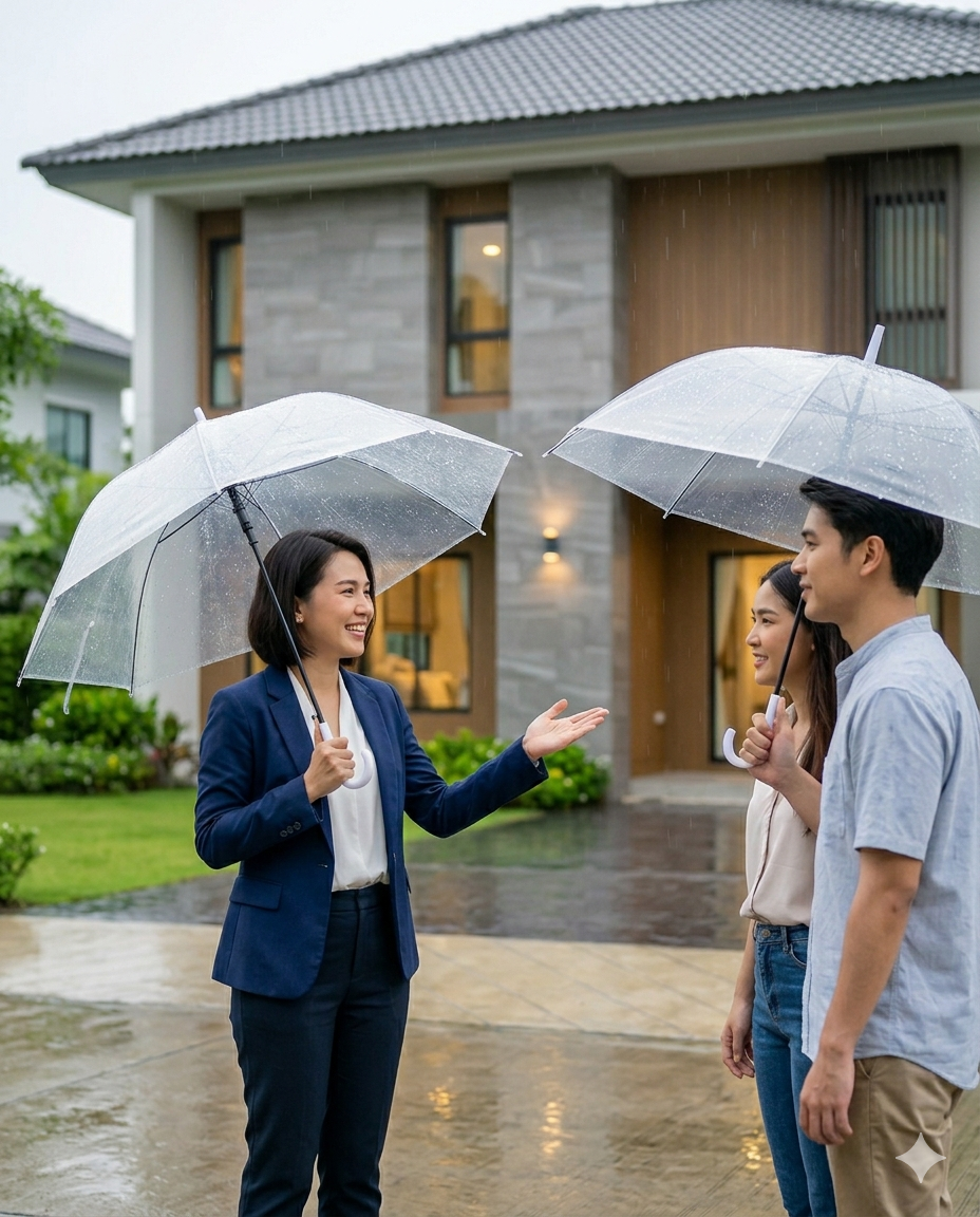Viewing houses during the rainy season-1